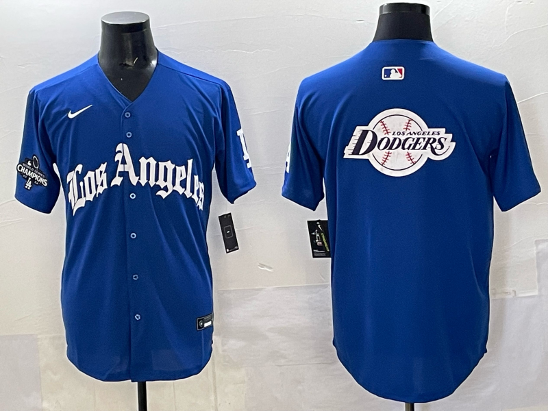Men Los Angeles Dodgers Blank Blue 2025 Nike MLB Jersey style 0013